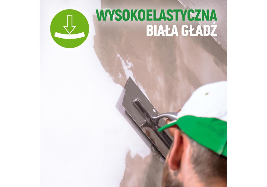 Zdjęcie: Gładź gipsowo-polimerowa Gv-15 biała 20 kg MEGARON