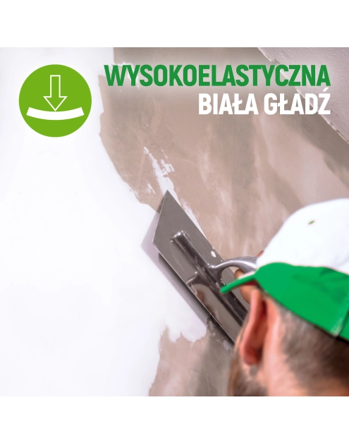 Zdjęcie: Gładź gipsowo-polimerowa Gv-15 biała 20 kg MEGARON