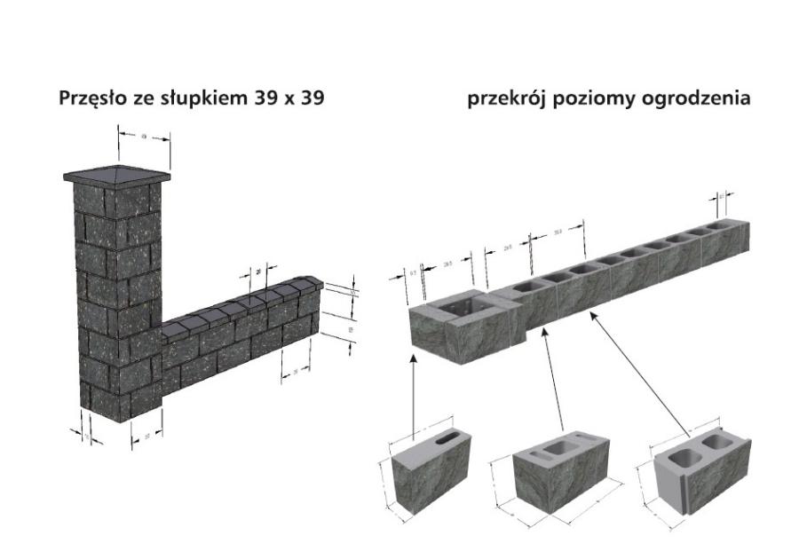 Zdjęcie: Daszek czterospadowy AmerFence DA-490x50x490 mm grafit TEKNOAMBERBLOK