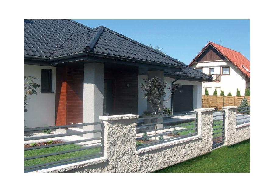 Zdjęcie: Daszek czterospadowy AmerFence DA-490x50x490 mm grafit TEKNOAMBERBLOK