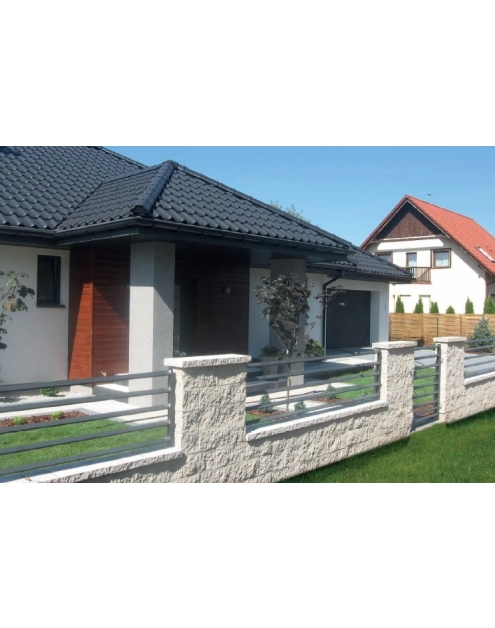 Zdjęcie: Daszek czterospadowy AmerFence DA-490x50x490 mm grafit TEKNOAMBERBLOK