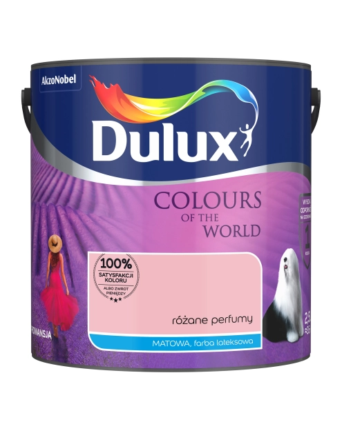 Zdjęcie: Farba do wnętrz Kolory Świata 2,5 L różane perfumy DULUX