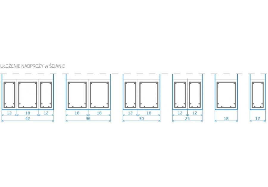 Zdjęcie: Nadproże zbrojone z betonu komórkowego NS R30 120x240x1400 mm SOLBET