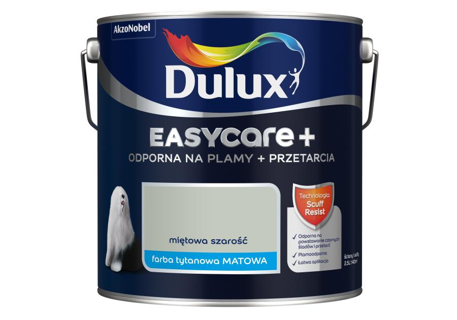 Zdjęcie: Farba lateksowa EasyCare+ Miętowa Szarość 2,5 L DULUX