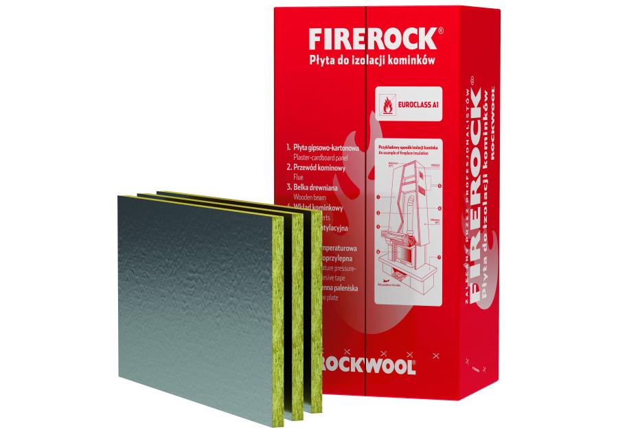 Zdjęcie: Płyta kominkowa Firerock 30x600x1000 mm ROCKWOOL