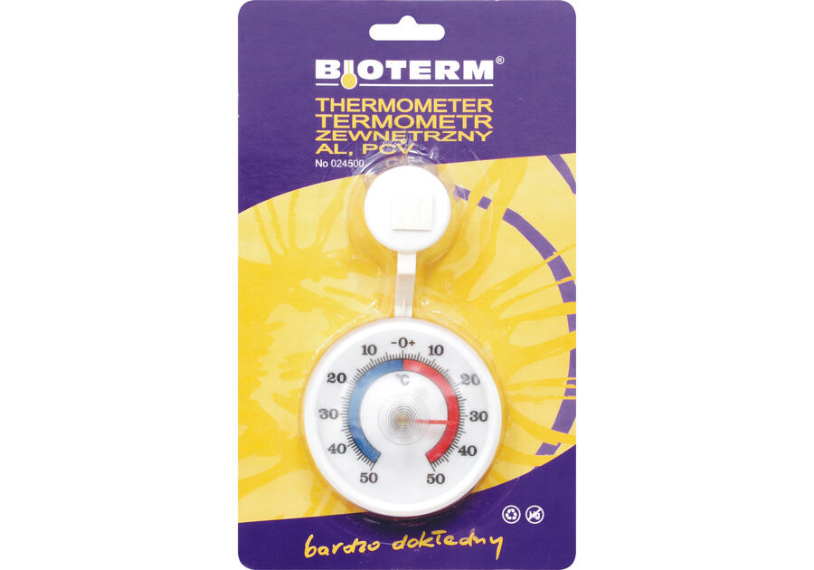 Zdjęcie: Termometr okrągły przyklejany 72x125 mm BIOTERM