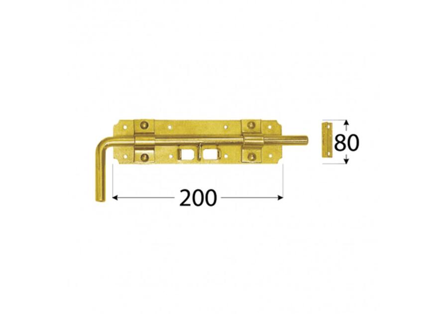 Zdjęcie: Zasuwka ryglowa 24x6x2 cm WRG 240 DMX