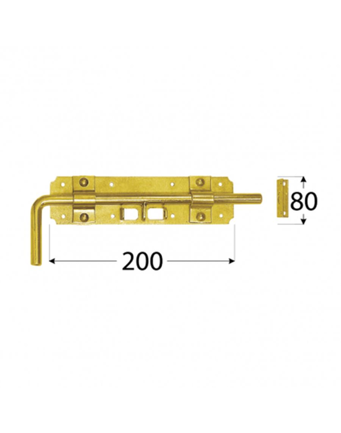 Zdjęcie: Zasuwka ryglowa 24x6x2 cm WRG 240 DMX