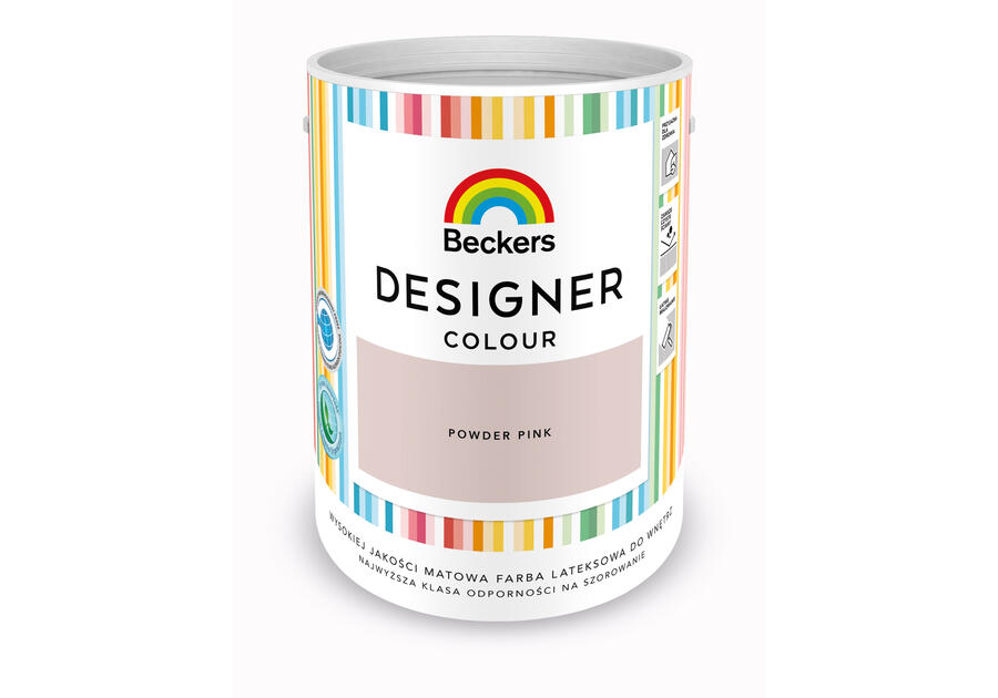 Zdjęcie: Farba lateksowa Designer Colour Powder Pink 5 L BECKERS