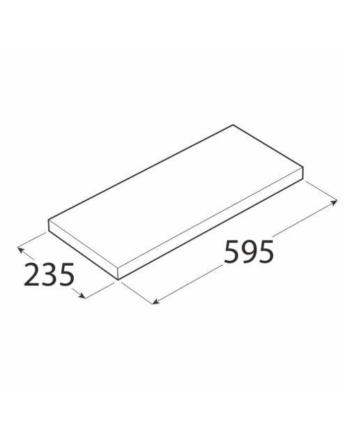 Zdjęcie: Półka samowisząca dąb sonoma 59,5x23,5 cm VELANO