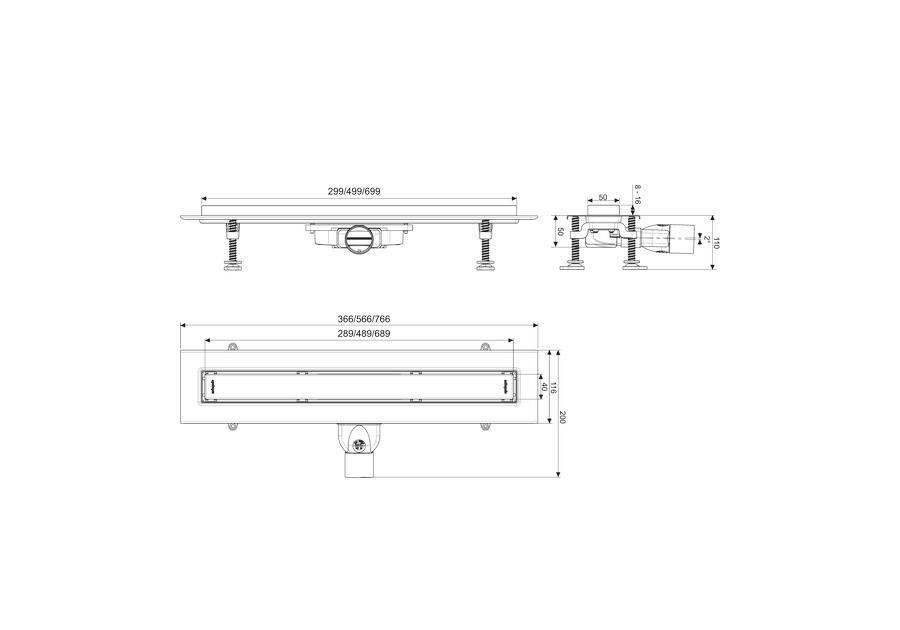 Zdjęcie: Odpływ liniowy venisio slim 700 mm TYCNER