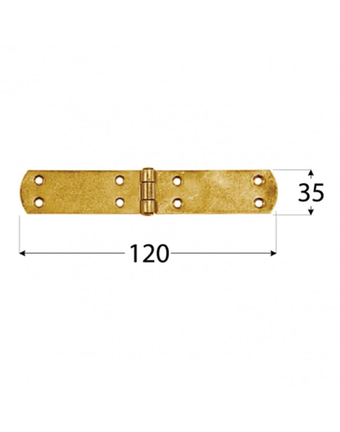 Zdjęcie: Zawias francuski 12x3,5 cm ZF120 DMX