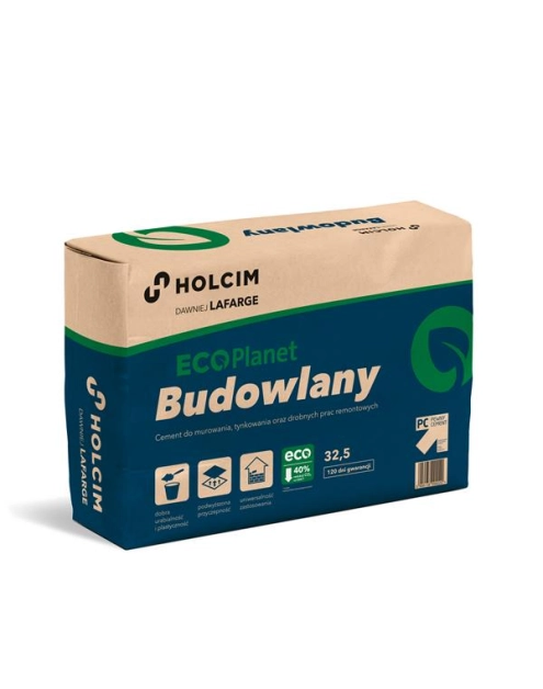 Zdjęcie: Cement ECOPlanet budowlany - CEM II/C-M (V-LL) 32,5 N - 20kg Kujawy HOLCIM