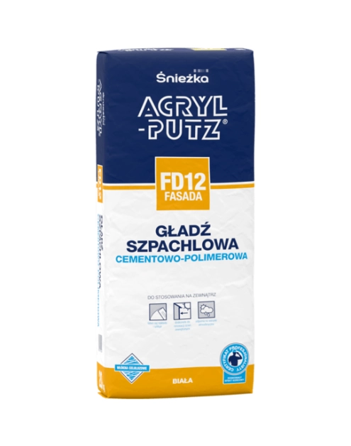 Zdjęcie: Gładź szpachlowa Acryl Putz FD12 fasada 20 kg ŚNIEŻKA