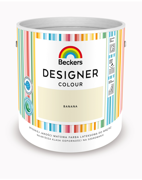 Zdjęcie: Farba lateksowa Designer Colour Banana 2,5 L BECKERS