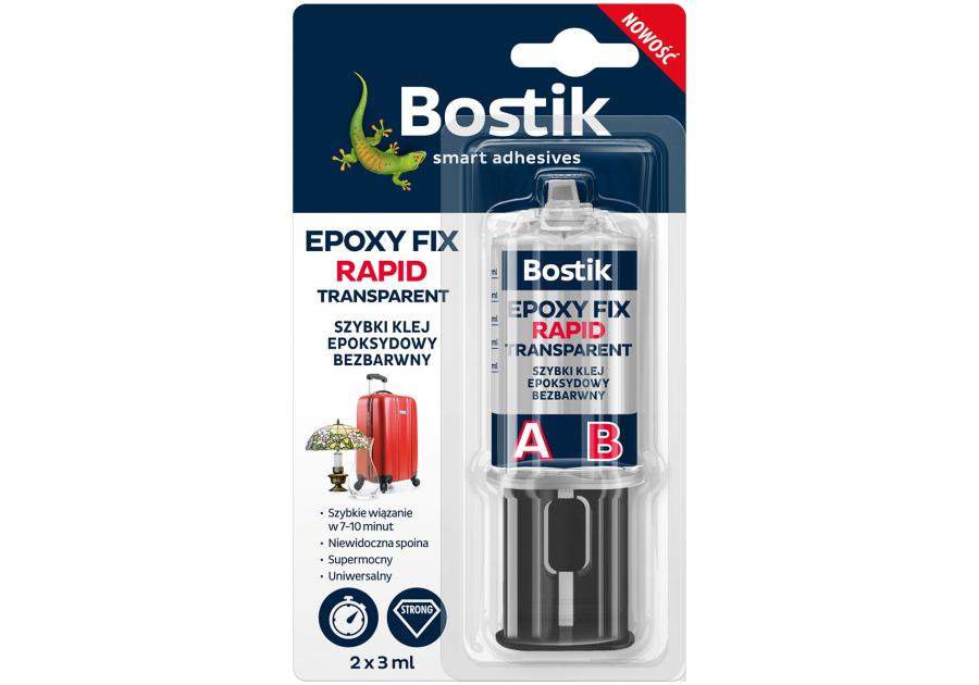 Zdjęcie: Klej epoksydowy bezbarwny 2x3 ml Epoxy fix Rapid Transparent BOSTIK