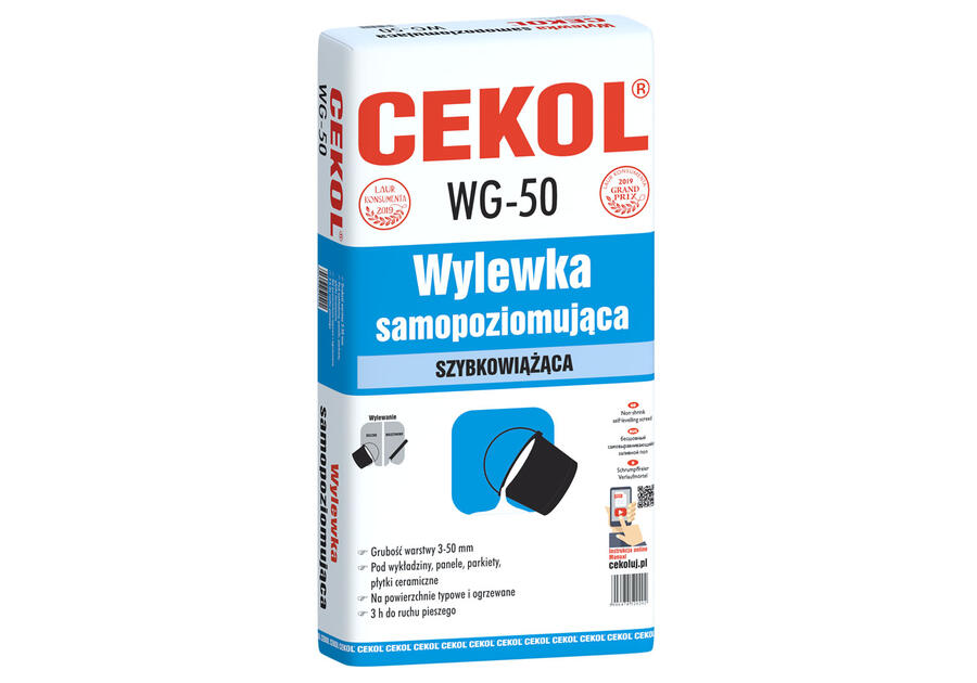 Zdjęcie: Wylewka samopoziomująca WG-50 - 20 kg CEKOL