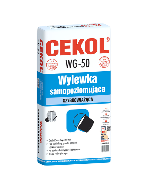 Zdjęcie: Wylewka samopoziomująca WG-50 - 20 kg CEKOL