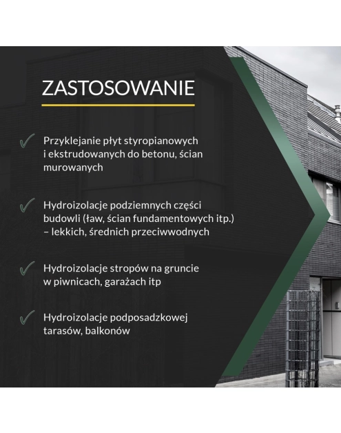 Zdjęcie: Lepik asfaltowy do styropianu Abizol ST 9 kg TYTAN PROFESSIONAL