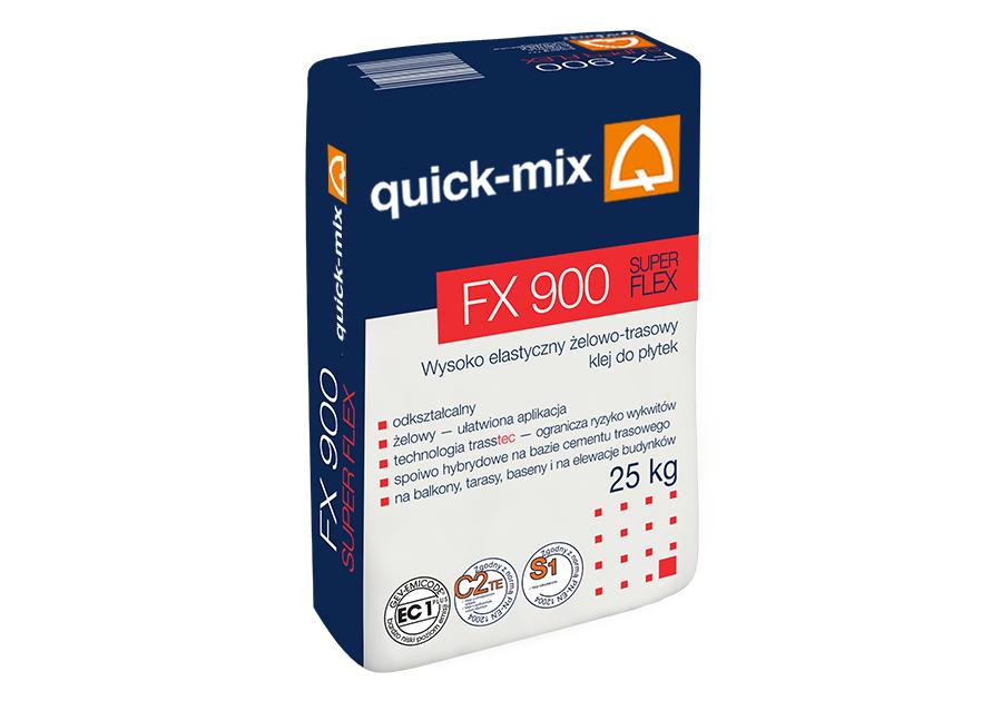 Zdjęcie: Klej do płytek 25 kg FX 900 Super Flex wysokoelastyczny żelowo-trasowy QUICK-MIX