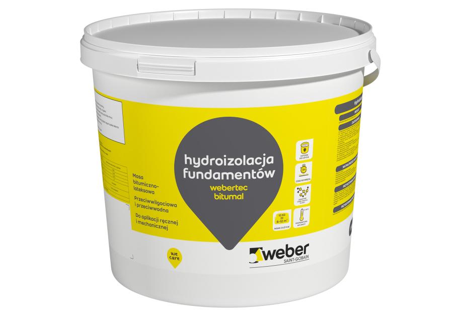 Zdjęcie: Hydroizolacja fundamentów Bitumal 10 kg WEBER