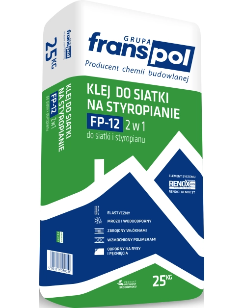 Zdjęcie: Klej do siatki na styropianie FP-12, 25 kg FRANS-POL