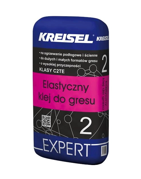 Zdjęcie: Klej do gresu Expert 2 elastyczny 25 kg KREISEL