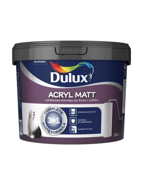 Zdjęcie: Farba do wnętrz Acryl Matt biała 10 L DULUX