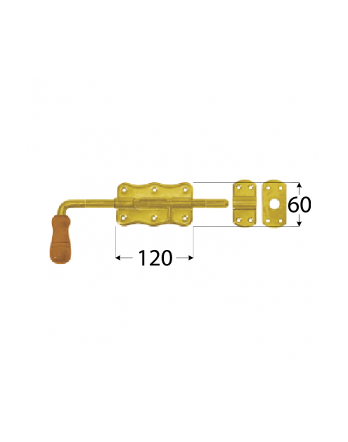 Zdjęcie: Zasuwka ryglowa 120x60x1,3 mm WRG 120 DMX