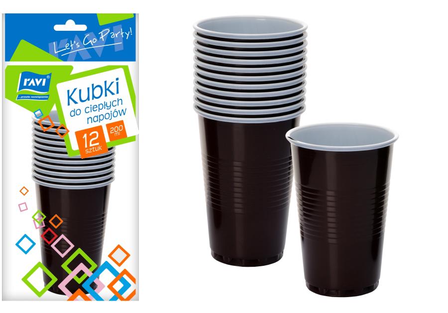 Zdjęcie: Kubki jednorazowe 200 ml - 12 szt. RAVI