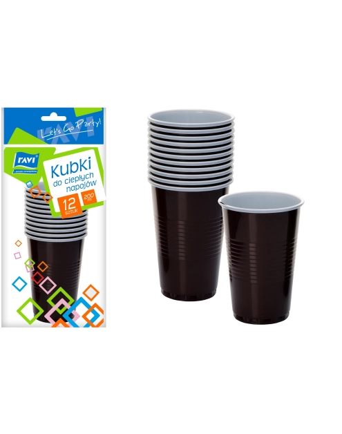 Zdjęcie: Kubki jednorazowe 200 ml - 12 szt. RAVI