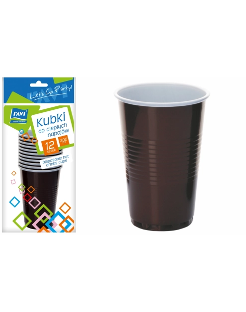 Zdjęcie: Kubki jednorazowe 200 ml - 12 szt. RAVI