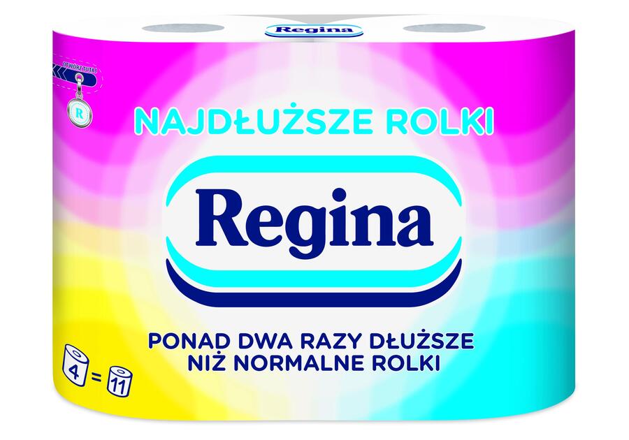 Zdjęcie: Papier toaletowy Najdłuższe Rolki 4 rolki REGINA