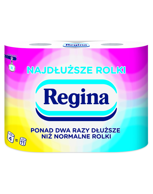 Zdjęcie: Papier toaletowy Najdłuższe Rolki 4 rolki REGINA