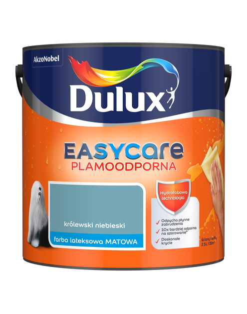 Zdjęcie: Farba do wnętrz EasyCare 2,5 L królewski niebieski DULUX