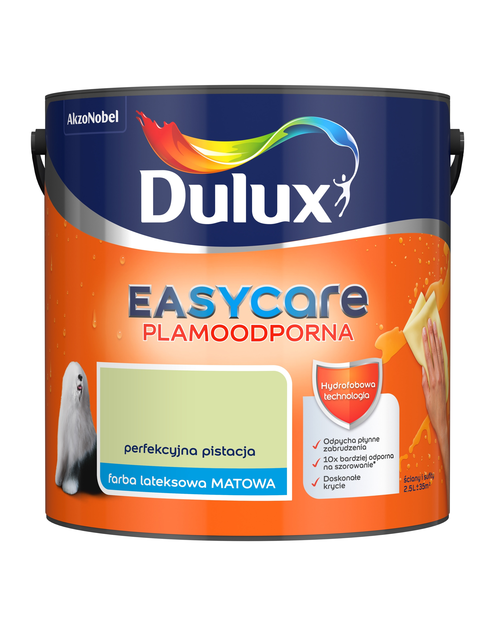 Zdjęcie: Farba do wnętrz EasyCare 2,5 L perfekcyjna pistacja DULUX