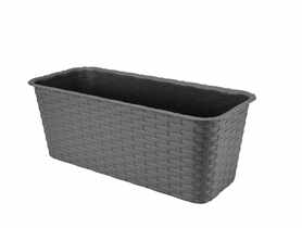 Doniczka balkonowa Rattan 40 cm grafit VERDENIA