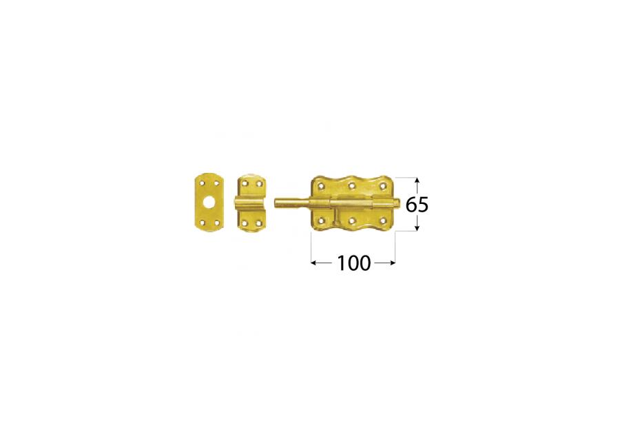 Zdjęcie: Zasuwka z ryglem okrągłym 100x65 mm WRO100 DMX