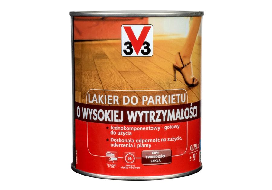 Zdjęcie: Lakier do parkietu o wysokiej wytrzymałości mat 0,75 L V33