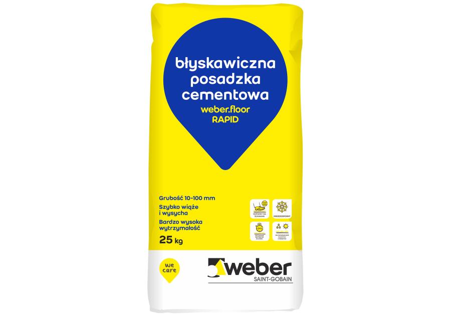 Zdjęcie: Posadzka cementowa błyskawiczna Floor Rapid 25 kg WEBER