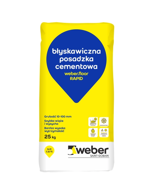 Zdjęcie: Posadzka cementowa błyskawiczna Floor Rapid 25 kg WEBER