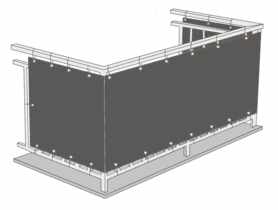 Mata Balkonowa 0,80x7,00 m grafitowa DECOMAT