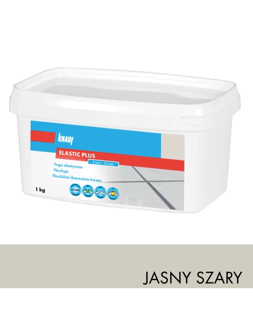 Zdjęcie: Fuga elastyczna Elastic Plus 1 kg jasny szary KNAUF