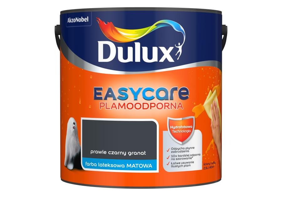 Zdjęcie: Farba lateksowa Easy Care prawie czarny granat 2,5 L DULUX