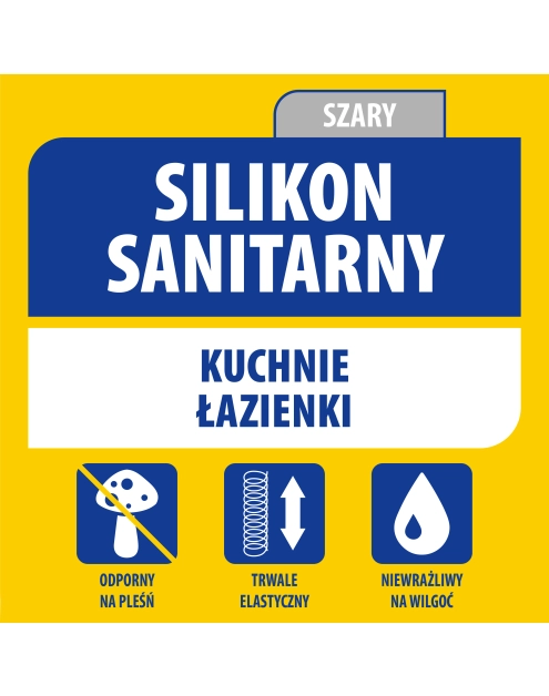 Zdjęcie: Silikon sanitarny 280 ml szary SOUDAL