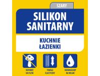 Zdjęcie: Silikon sanitarny 280 ml szary SOUDAL