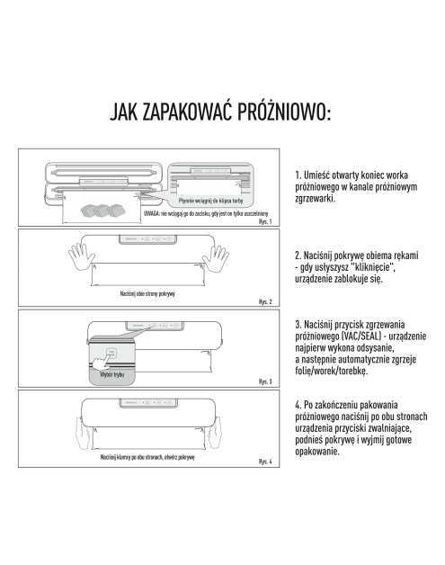 Zdjęcie: Zgrzewarka próżniowa - wielofunkcyjna, czarna BROWIN