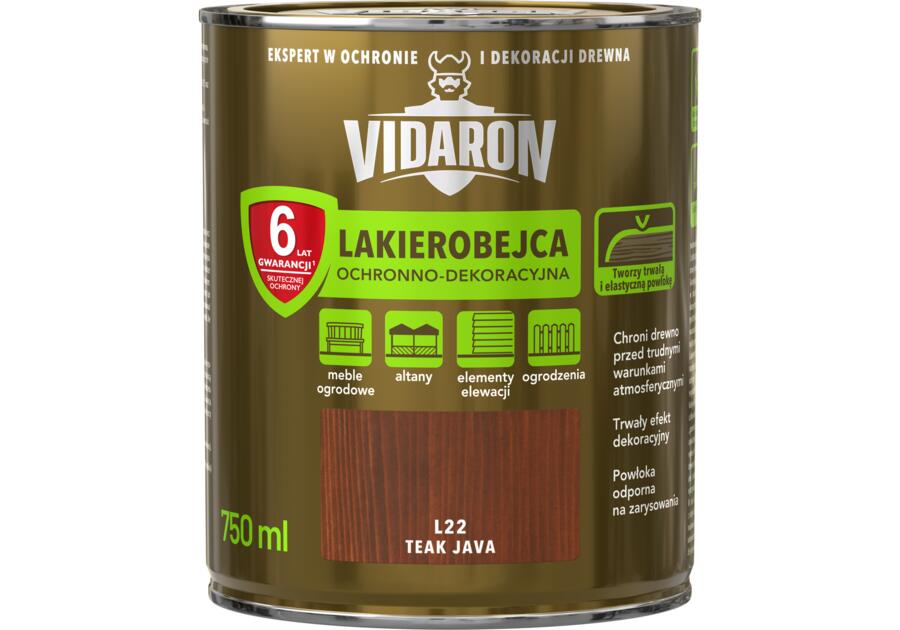 Zdjęcie: Lakierobejca teak java L 22 - 0,75 L VIDARON