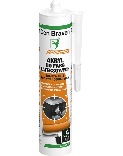 Zdjęcie: Akryl do farb lateksowych Acryl-Anti Crack biały 280 ml DEN BRAVEN