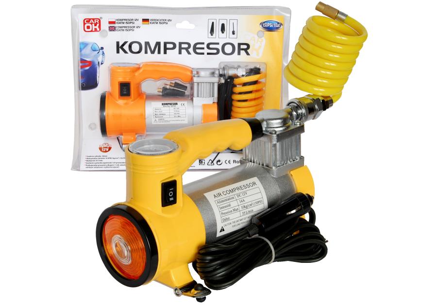 Zdjęcie: Kompresor 12V 10 atmosfer +  Latarka HD CAR OK